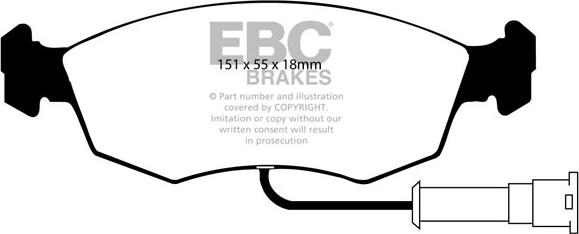 EBC Brakes DP2473 - Тормозные колодки, дисковые, комплект autospares.lv