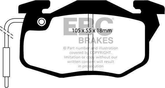 EBC Brakes DP2545 - Тормозные колодки, дисковые, комплект autospares.lv