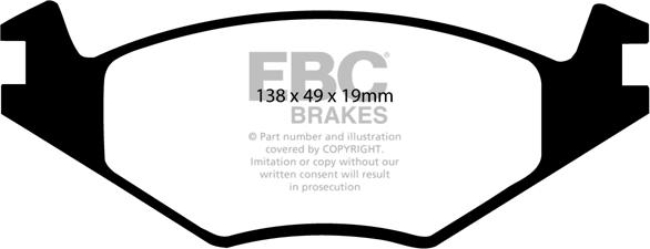 EBC Brakes DP2517/2 - Тормозные колодки, дисковые, комплект autospares.lv