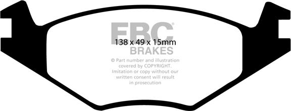 EBC Brakes DP2517 - Тормозные колодки, дисковые, комплект autospares.lv