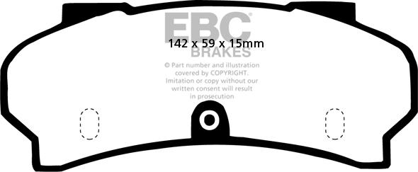 EBC Brakes DP252 - Тормозные колодки, дисковые, комплект autospares.lv