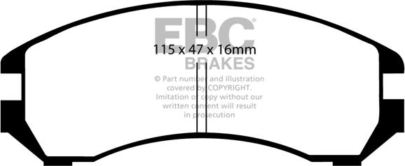 EBC Brakes DP2665 - Тормозные колодки, дисковые, комплект autospares.lv