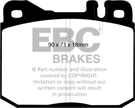 EBC Brakes DP2612 - Тормозные колодки, дисковые, комплект autospares.lv