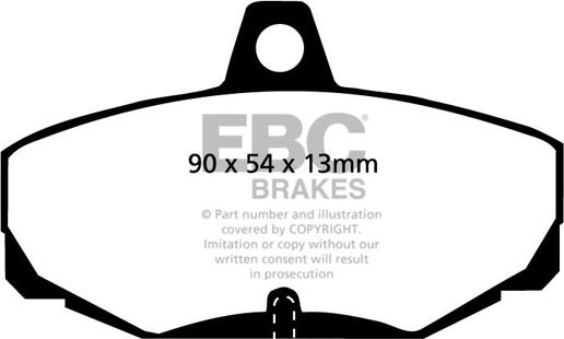 EBC Brakes DP2617 - Тормозные колодки, дисковые, комплект autospares.lv