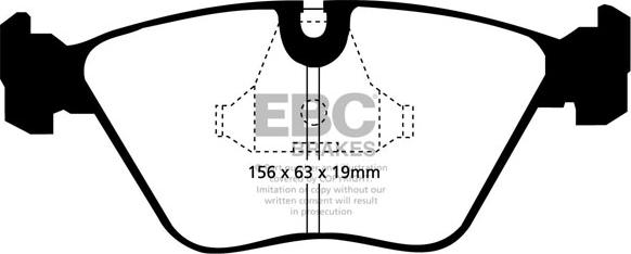 EBC Brakes DP8689RP1 - Комплект высокоэффективных тормозных колодок autospares.lv