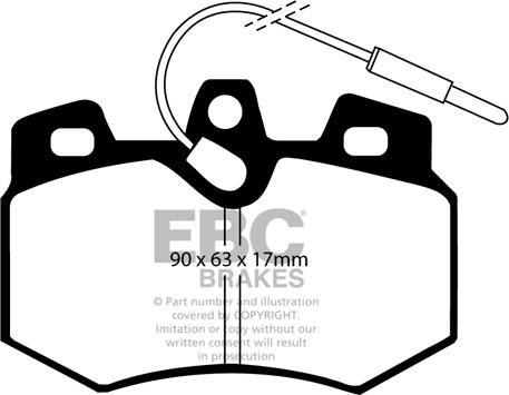 EBC Brakes DP4626R - Тормозные колодки, дисковые, комплект autospares.lv