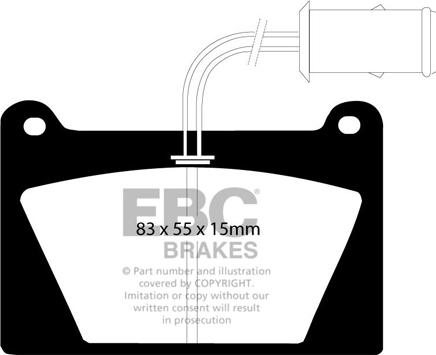 EBC Brakes DP2627 - Тормозные колодки, дисковые, комплект autospares.lv