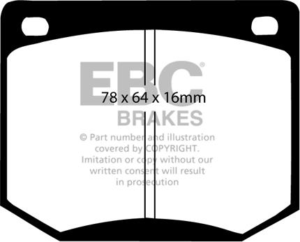 EBC Brakes DP216 - Тормозные колодки, дисковые, комплект autospares.lv