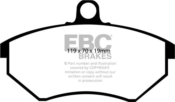 EBC Brakes DP8412 - Тормозные колодки, дисковые, комплект autospares.lv