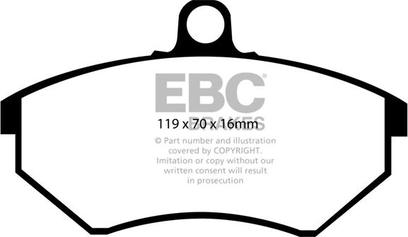 EBC Brakes DP841 - Тормозные колодки, дисковые, комплект autospares.lv