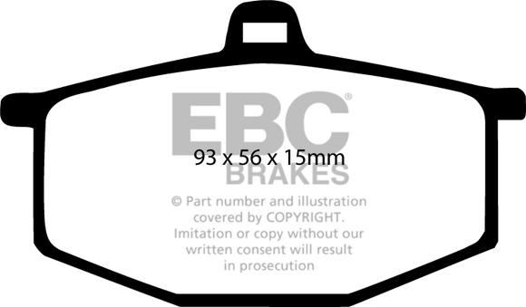 EBC Brakes DP284 - Тормозные колодки, дисковые, комплект autospares.lv