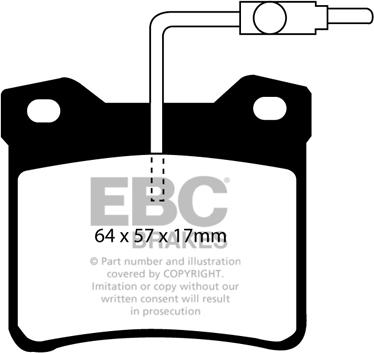 EBC Brakes DP2816 - Тормозные колодки, дисковые, комплект autospares.lv