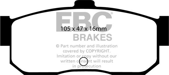 EBC Brakes DP3889C - Тормозные колодки, дисковые, комплект autospares.lv