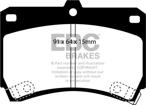 EBC Brakes DP884 - Тормозные колодки, дисковые, комплект autospares.lv
