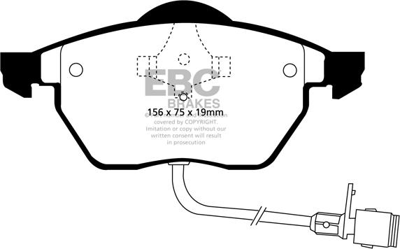 EBC Brakes DP836 - Тормозные колодки, дисковые, комплект autospares.lv