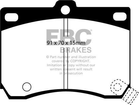 EBC Brakes DP2824 - Тормозные колодки, дисковые, комплект autospares.lv