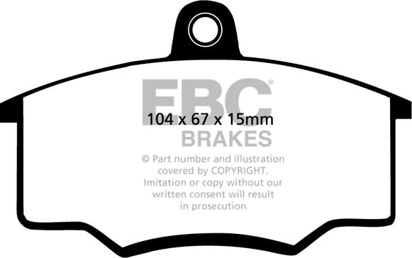 EBC Brakes DP310/2 - Тормозные колодки, дисковые, комплект autospares.lv