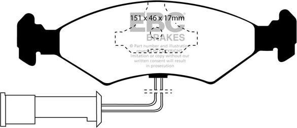 EBC Brakes DP2389 - Тормозные колодки, дисковые, комплект autospares.lv