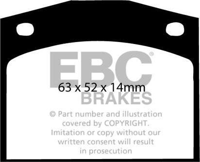 EBC Brakes DP238 - Тормозные колодки, дисковые, комплект autospares.lv