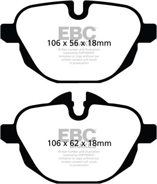 EBC Brakes DP42047R - Тормозные колодки, дисковые, комплект autospares.lv