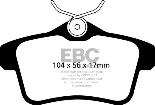 EBC Brakes DP42053R - Тормозные колодки, дисковые, комплект autospares.lv