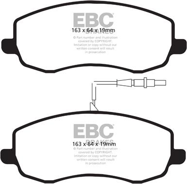 EBC Brakes DP22062 - Тормозные колодки, дисковые, комплект autospares.lv