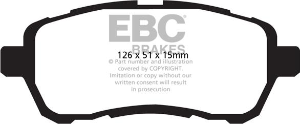 EBC Brakes DP22003 - Тормозные колодки, дисковые, комплект autospares.lv