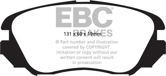 EBC Brakes DP22013 - Тормозные колодки, дисковые, комплект autospares.lv