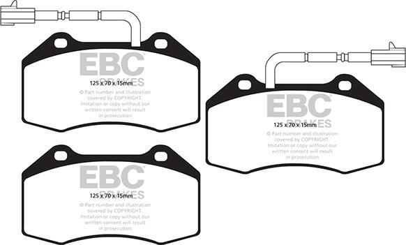 EBC Brakes DP22021/2 - Тормозные колодки, дисковые, комплект autospares.lv