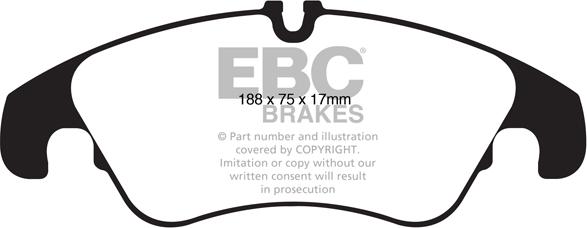 EBC Brakes DP22022 - Тормозные колодки, дисковые, комплект autospares.lv