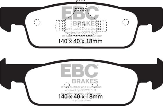 EBC Brakes DP22146 - Тормозные колодки, дисковые, комплект autospares.lv