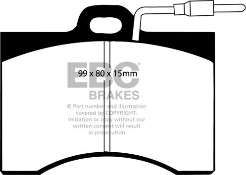 EBC Brakes DP221 - Тормозные колодки, дисковые, комплект autospares.lv