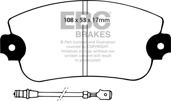 EBC Brakes DP2230 - Тормозные колодки, дисковые, комплект autospares.lv