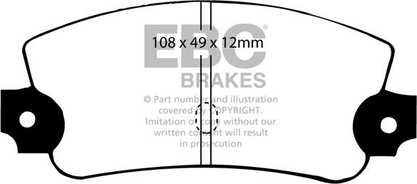 EBC Brakes DP2231 - Тормозные колодки, дисковые, комплект autospares.lv