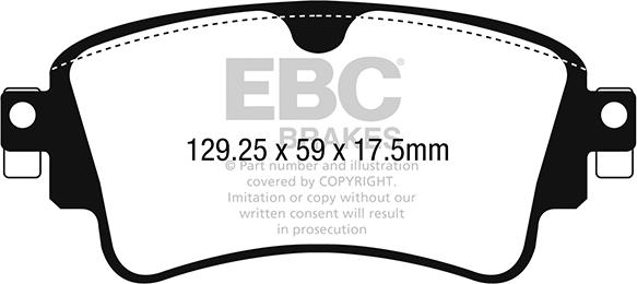 EBC Brakes DPX2254 - Тормозные колодки, дисковые, комплект autospares.lv