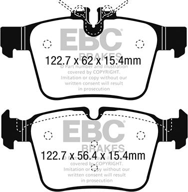 EBC Brakes DP22215 - Тормозные колодки, дисковые, комплект autospares.lv