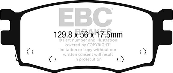 EBC Brakes DP22282 - Тормозные колодки, дисковые, комплект autospares.lv