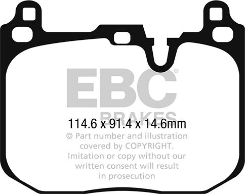 EBC Brakes DP22271 - Тормозные колодки, дисковые, комплект autospares.lv