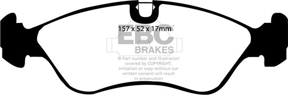 EBC Brakes DP2760 - Тормозные колодки, дисковые, комплект autospares.lv