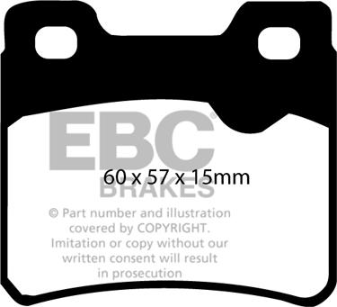 EBC Brakes DP4761R - Тормозные колодки, дисковые, комплект autospares.lv