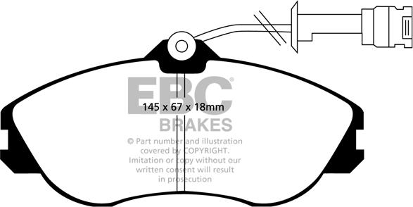 EBC Brakes DP2711 - Тормозные колодки, дисковые, комплект autospares.lv