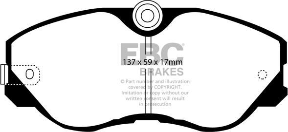 EBC Brakes DP2736 - Тормозные колодки, дисковые, комплект autospares.lv