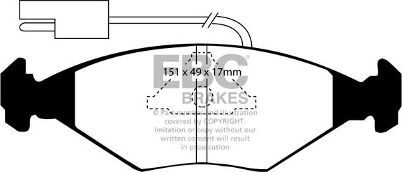 EBC Brakes DP704 - Тормозные колодки, дисковые, комплект autospares.lv