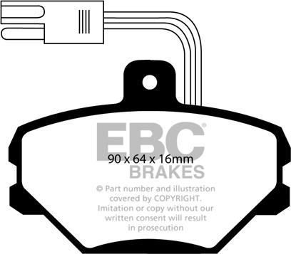 EBC Brakes DP718/2 - Тормозные колодки, дисковые, комплект autospares.lv