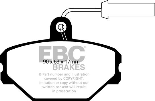 EBC Brakes DP718 - Тормозные колодки, дисковые, комплект autospares.lv