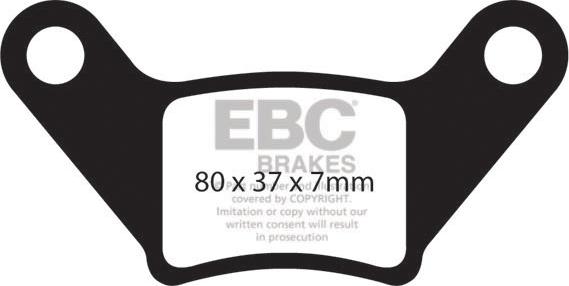 EBC Brakes DPX2129 - Тормозные колодки, дисковые, комплект autospares.lv