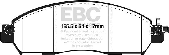 EBC Brakes DPX2310 - Тормозные колодки, дисковые, комплект autospares.lv