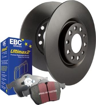 EBC Brakes PD40K835 - Комплект экономичных тормозов autospares.lv