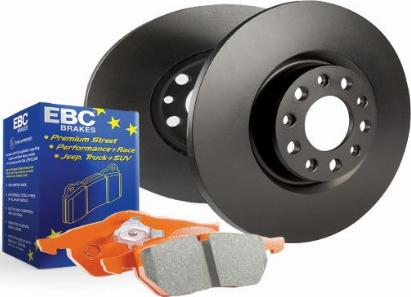 EBC Brakes PD05KF1264 - Комплект экономичных тормозов autospares.lv