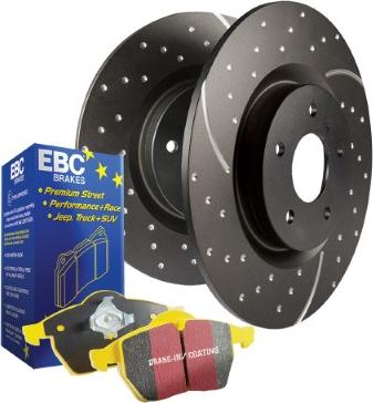 EBC Brakes PD13KF360 - Комплект экономичных тормозов autospares.lv